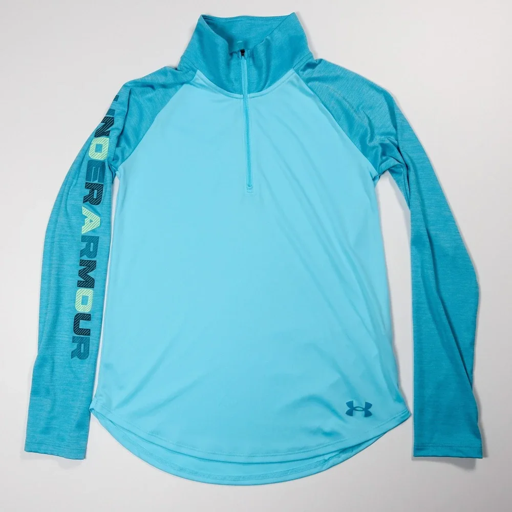 Under Armour 1/4‎ Zip Pullover Top Athletic Activewear Youth XL Loose Heatgear